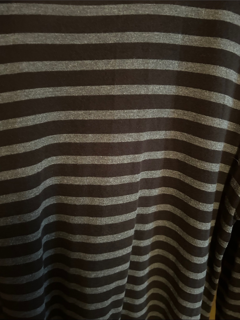Jones New York Black & Gray Striped V-Neck Tunic - Picture 4 of 5